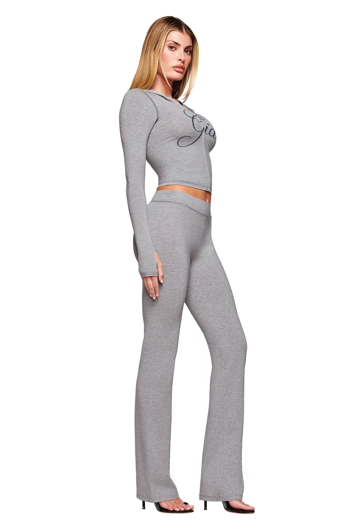 BLARE JERSEY HOODIE - GREY : HEATHER GREY