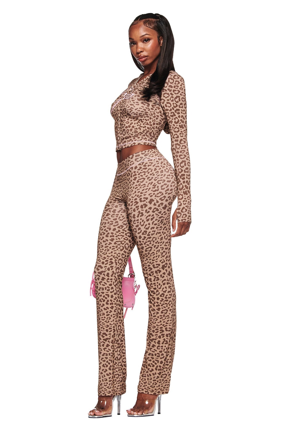BLARE TRACKPANT - MOCHA LEOPARD