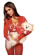 BLARE HOODIE - RED POLKA DOT