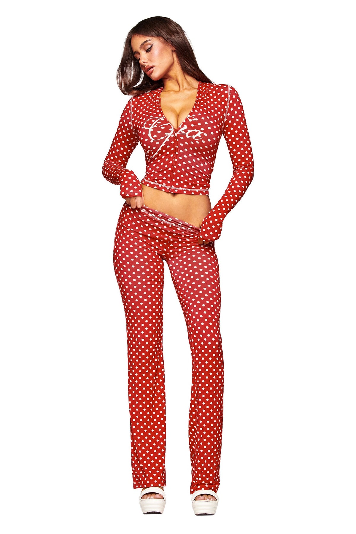 BLARE HOODIE - RED POLKA DOT