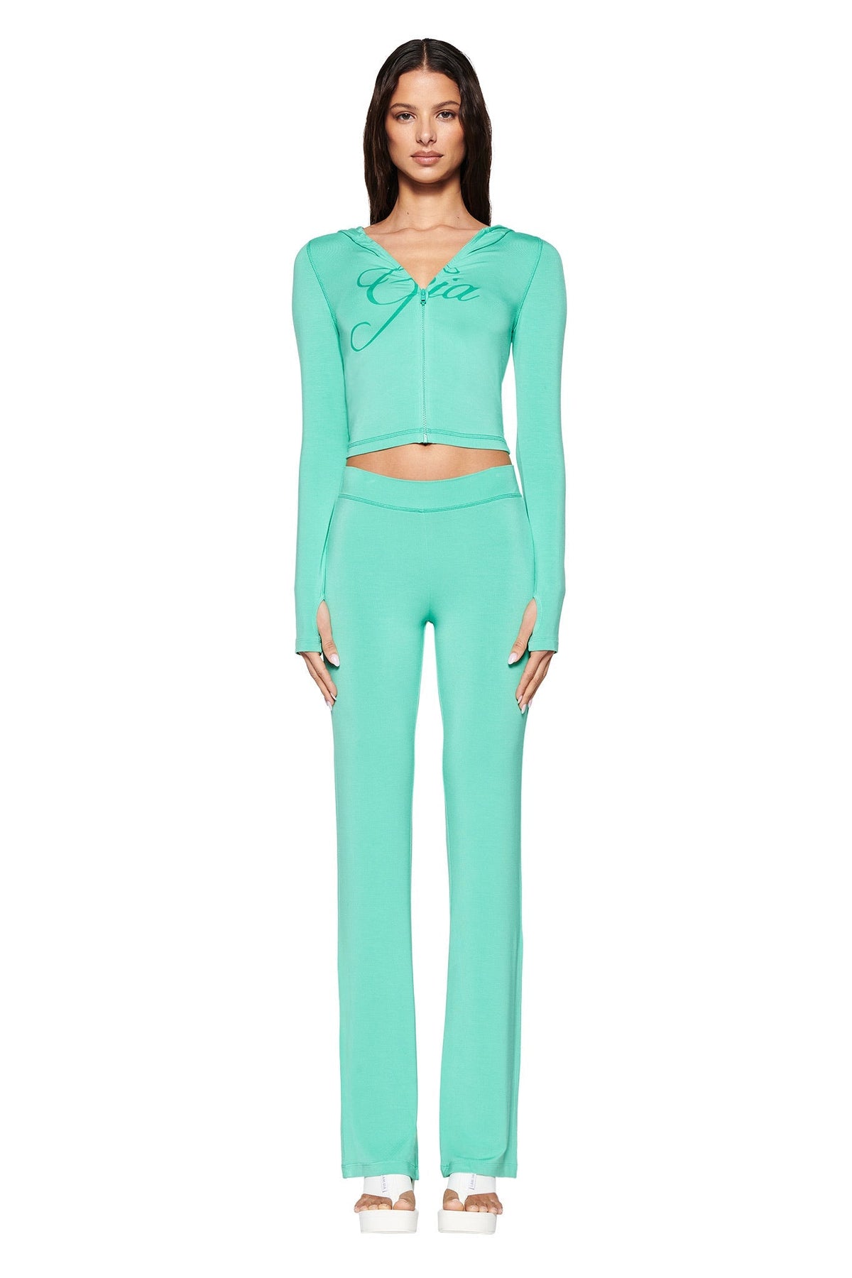 BLARE HOODIE - GREEN : TURQUOISE : TEAL