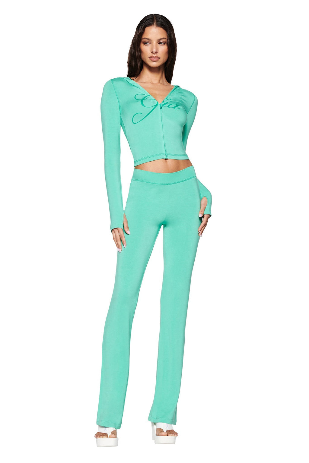 BLARE HOODIE - GREEN : TURQUOISE : TEAL