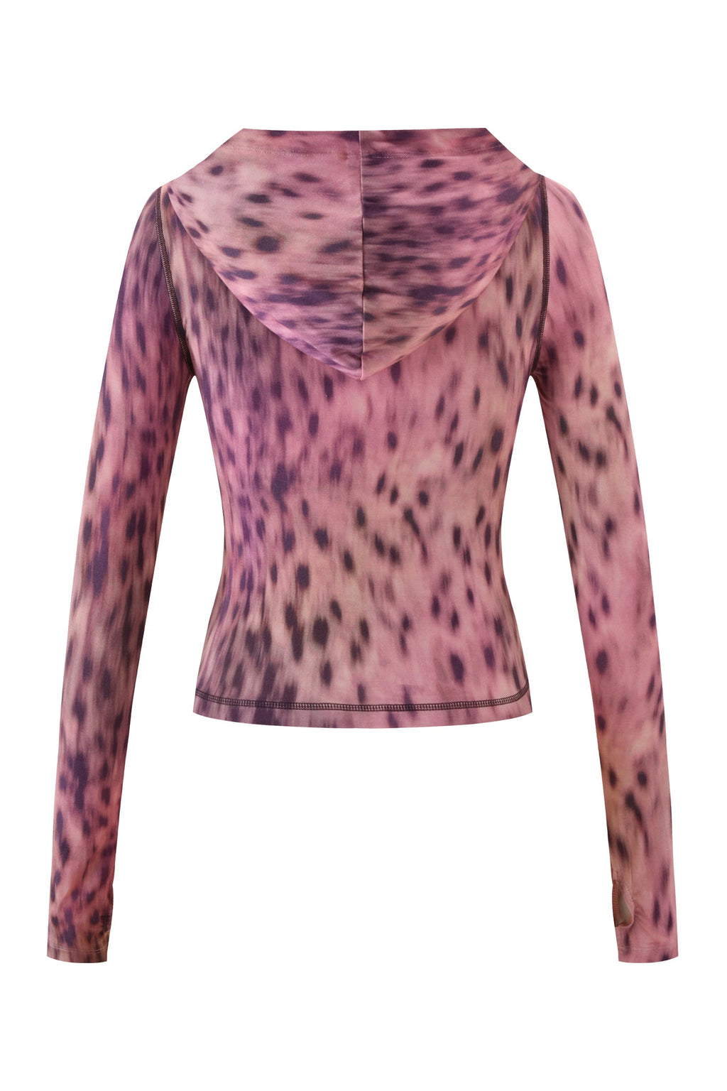 BLARE HOODIE - PINK BLURRED CHEETAH