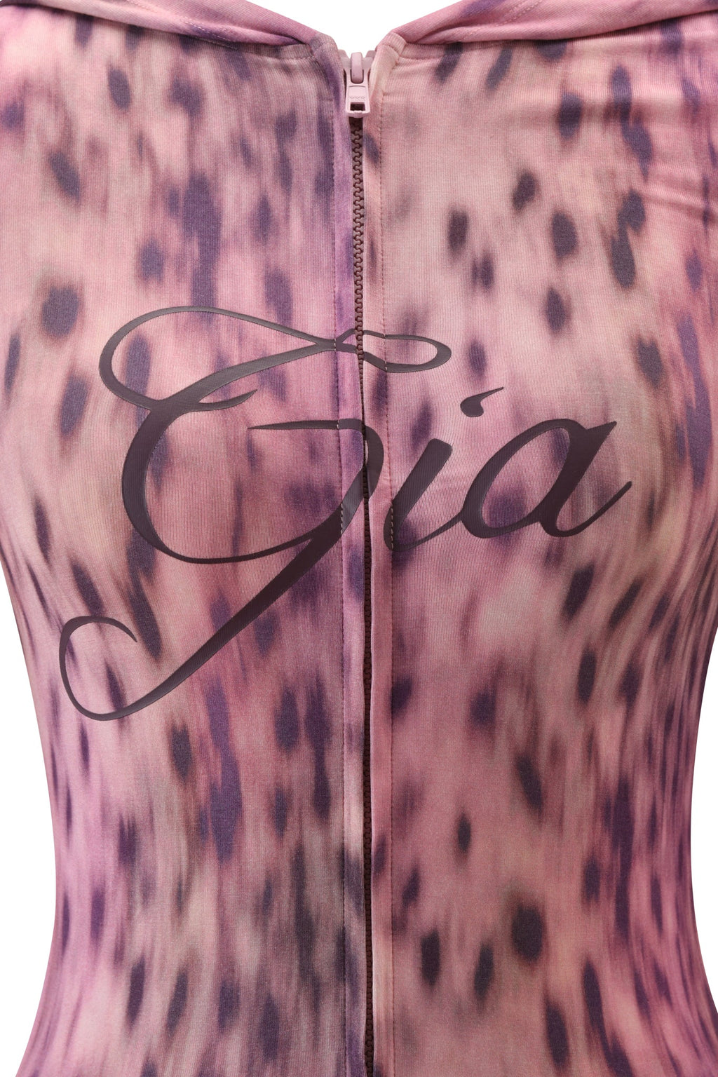 BLARE HOODIE - PINK BLURRED CHEETAH