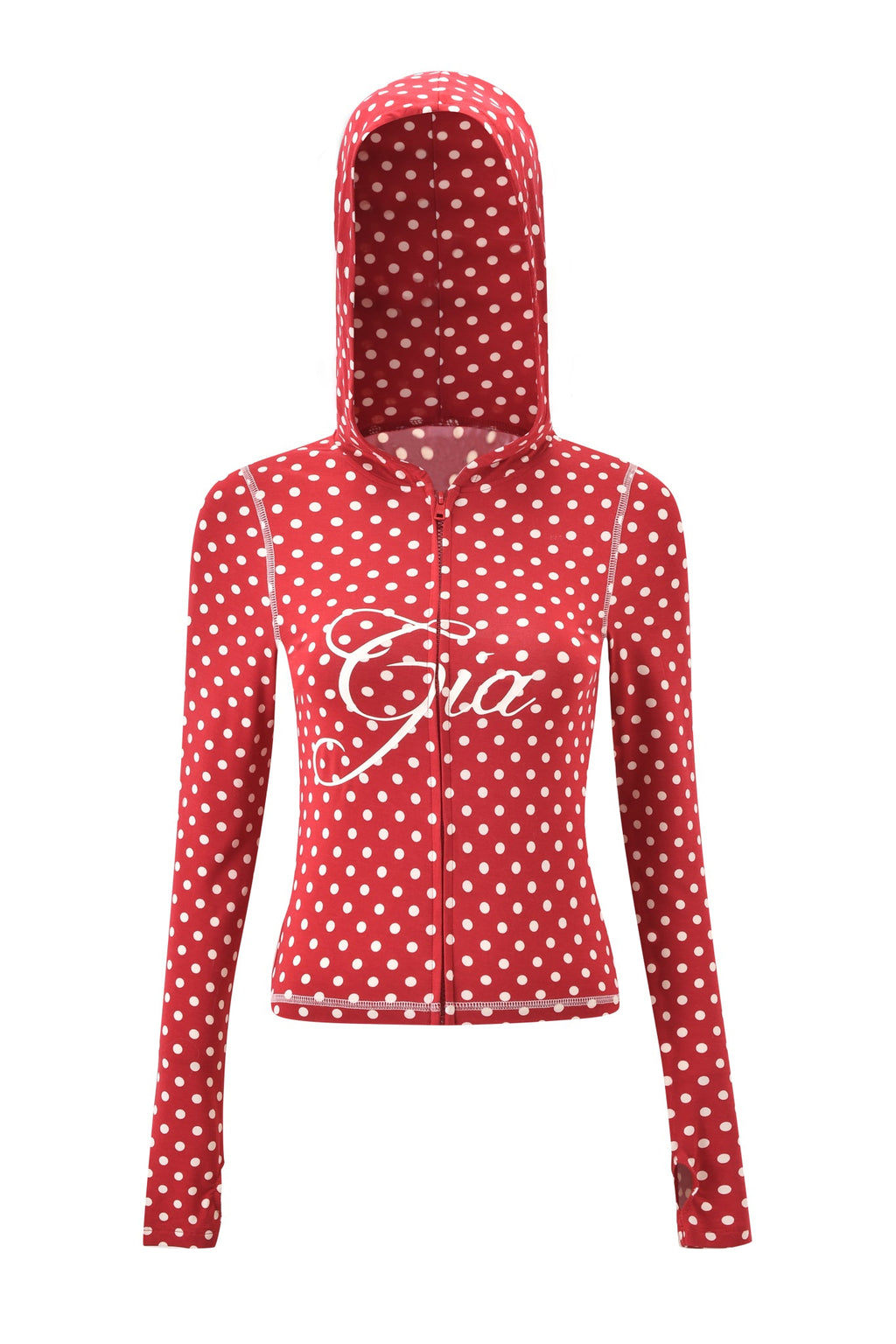 BLARE HOODIE - RED POLKA DOT