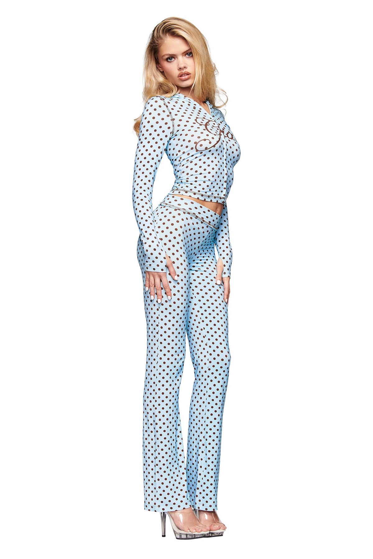 BLARE HOODIE - BLUE POLKA DOT