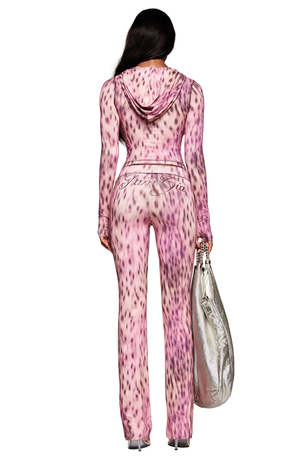 BLARE TRACKPANT - PINK BLURRED CHEETAH