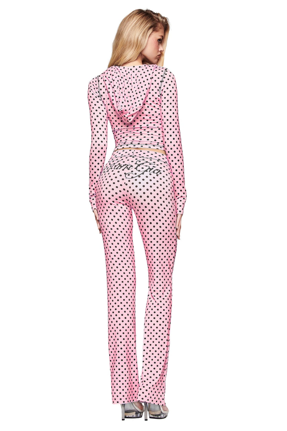 BLARE TRACKPANT - PINK POLKA DOT