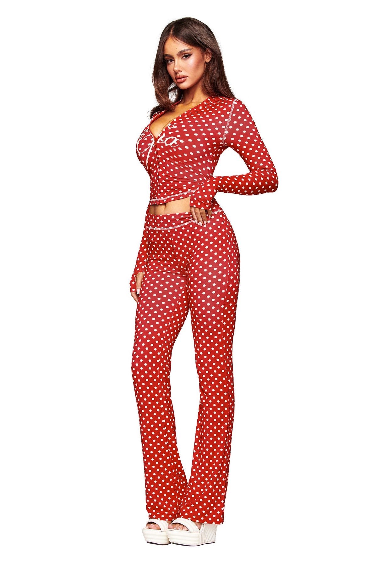 BLARE HOODIE - RED POLKA DOT