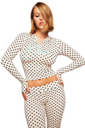 BLARE HOODIE - CREAM POLKA DOT