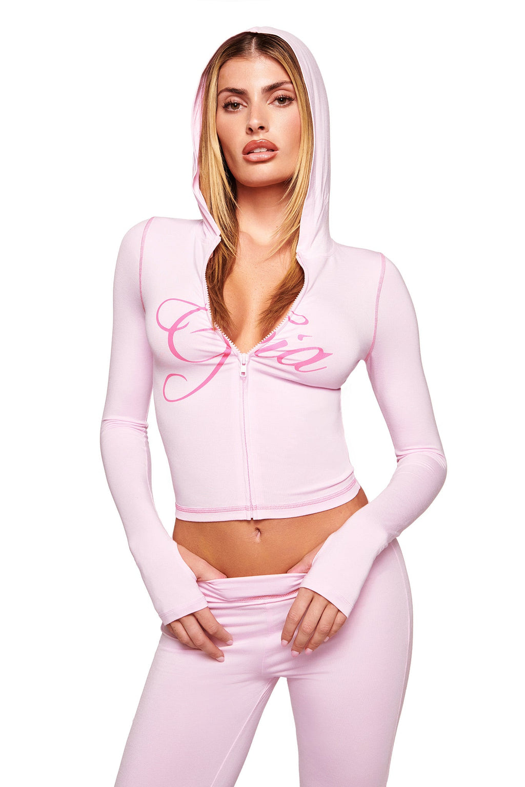 BLARE HOODIE - PINK : PASTEL PINK