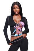 FAFI BLARE HOODIE - BLACK