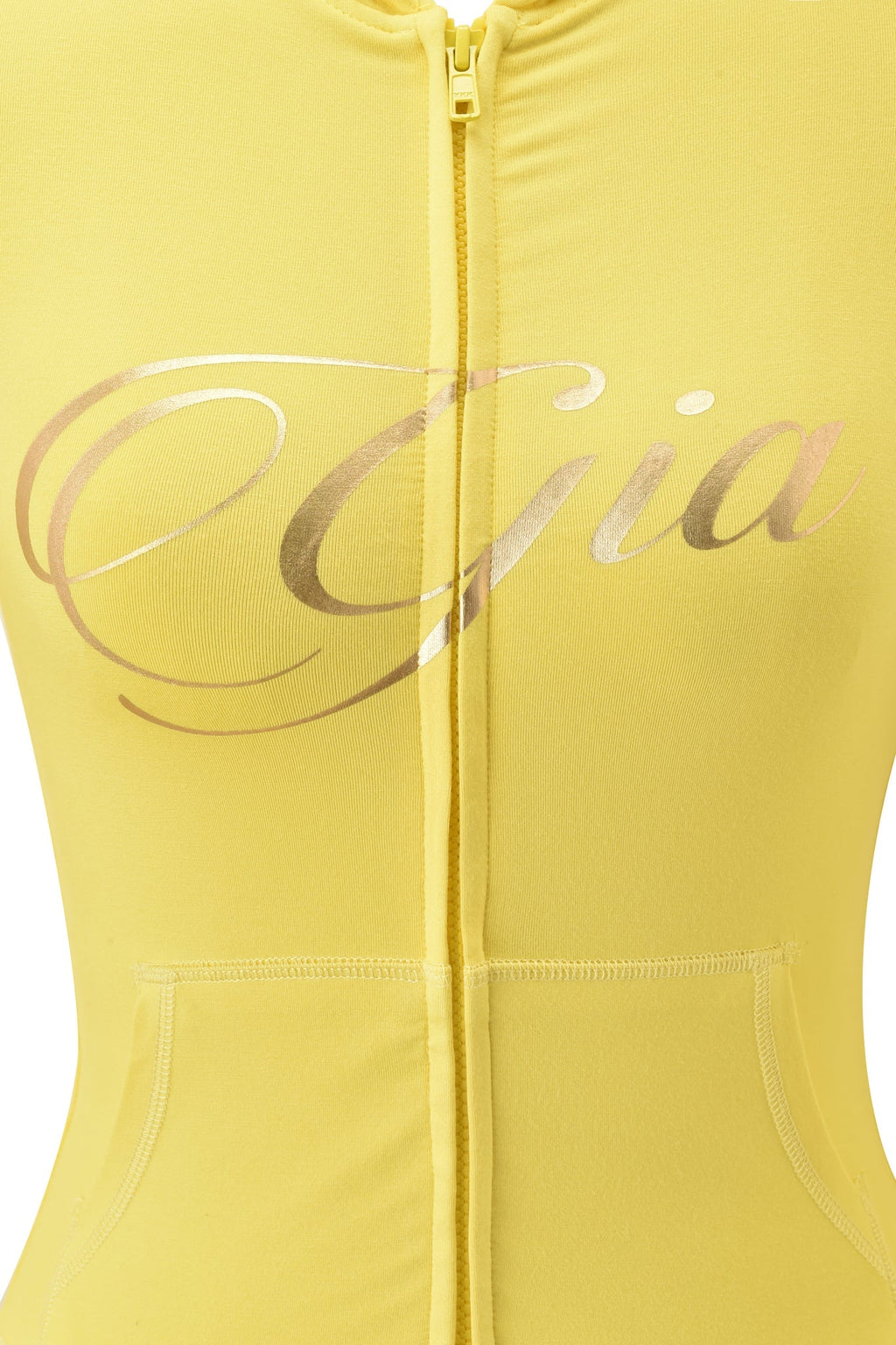 BLARE FORM POCKET HOODIE - YELLOW GOLD FOIL
