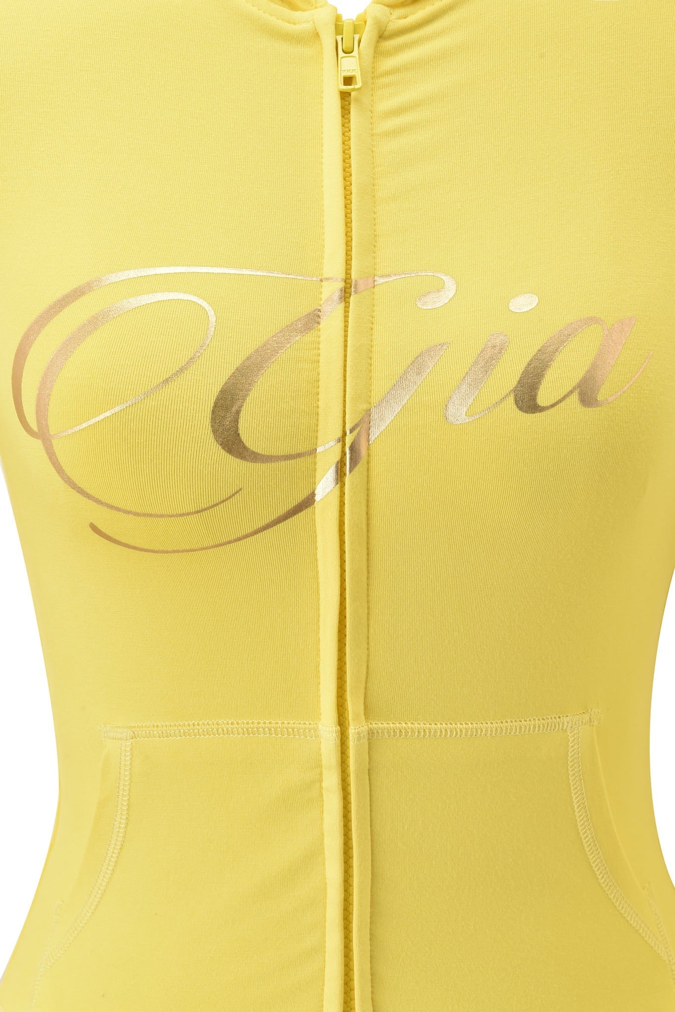 BLARE FORM POCKET HOODIE - YELLOW GOLD FOIL