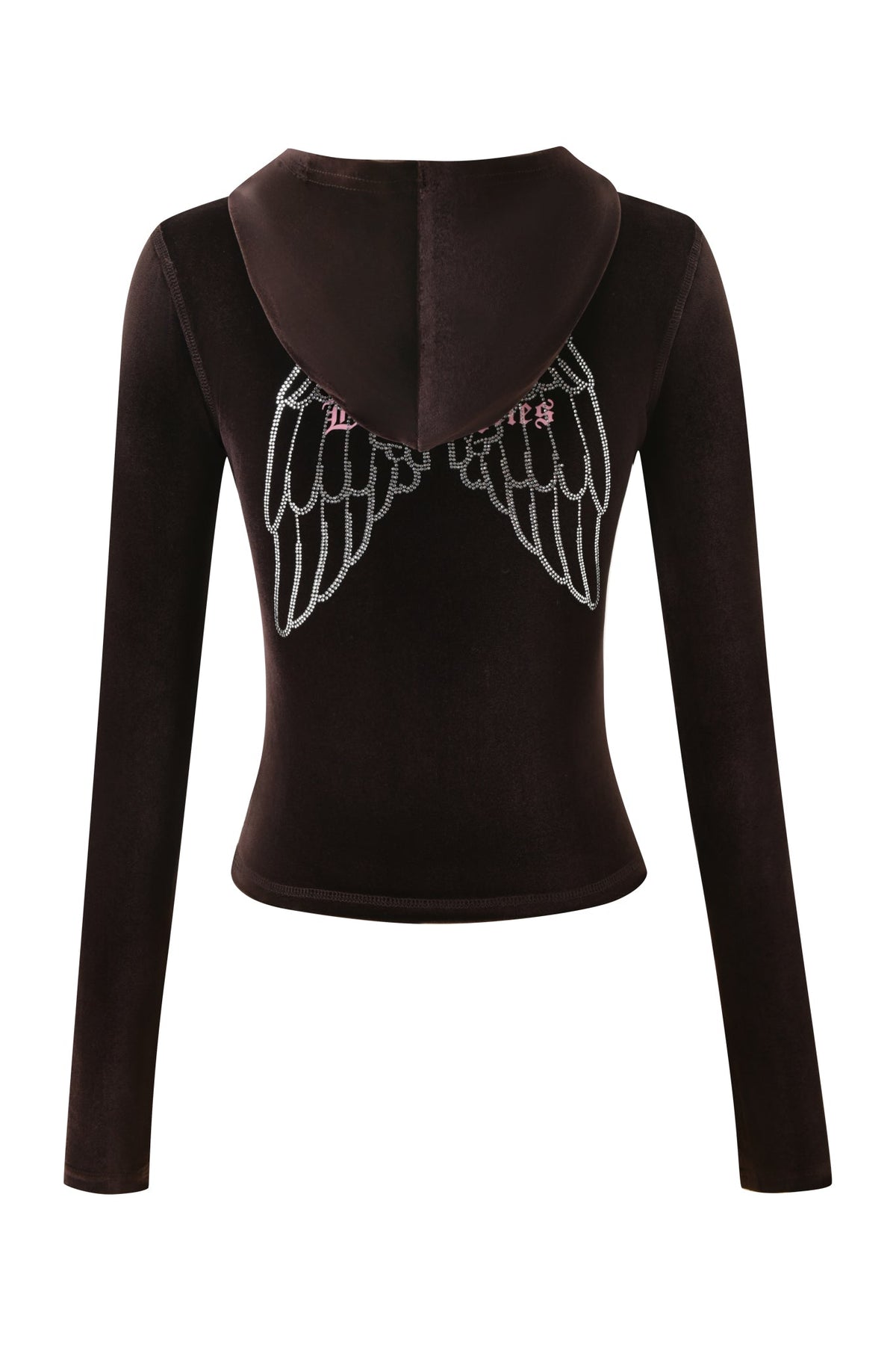 BLARE VELOUR POCKET HOODIE - CHOCOLATE