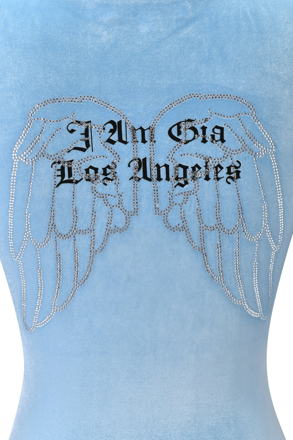 BLARE VELOUR POCKET HOODIE - ICE BLUE