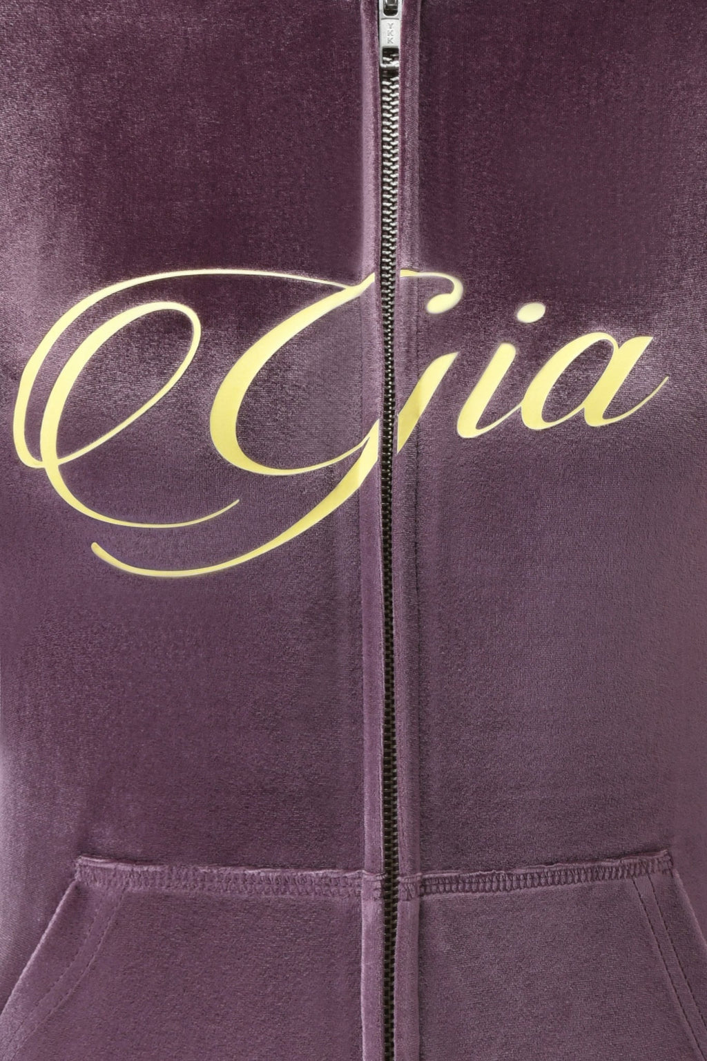 BLARE VELOUR POCKET HOODIE - PURPLE