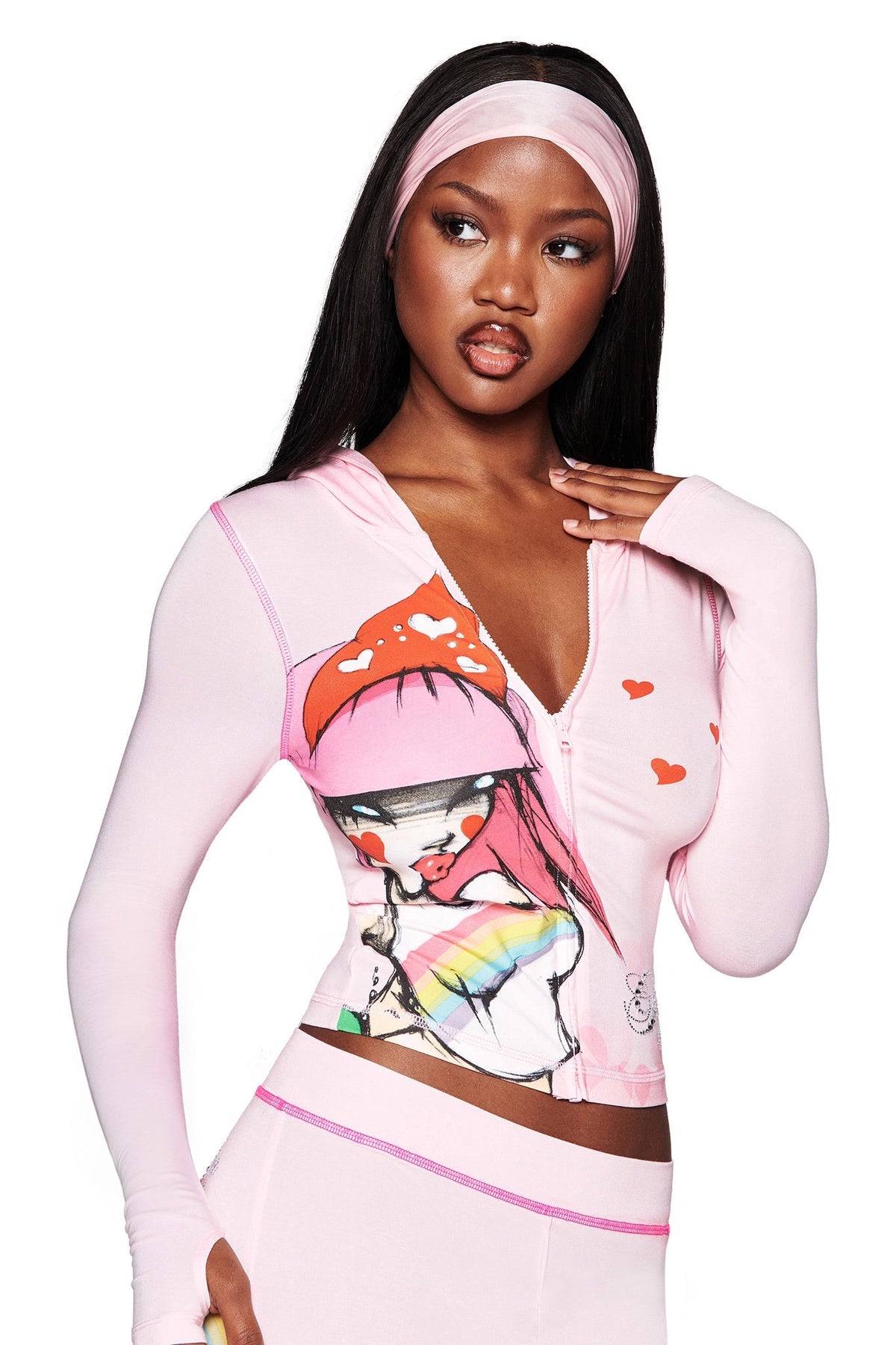 FAFI BLARE HOODIE - BABY PINK