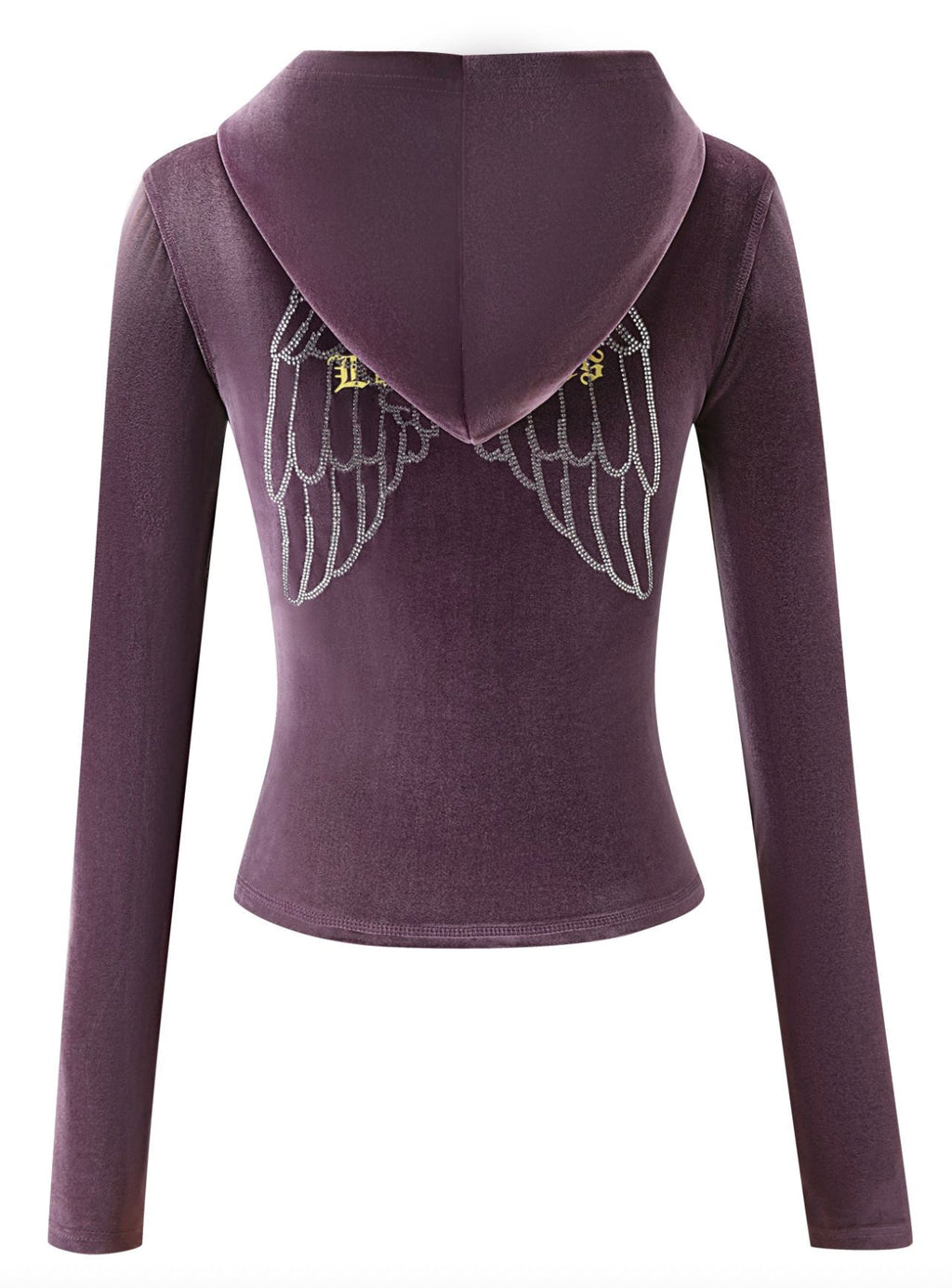 BLARE VELOUR POCKET HOODIE - PURPLE